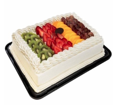 35 Kişilik Kare Dikdörtgen Pasta Taze Meyveler