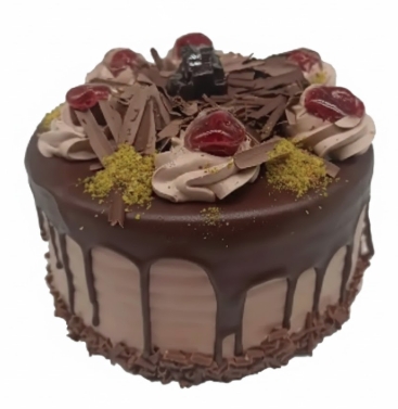 6-9 Kişilik Yumuşak Kekli Çikolatalı Kutlama Pastası