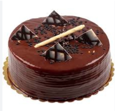 Küçük Boy Sade Çikolatalı Yuvarlak Pasta 2-3 Kişilik